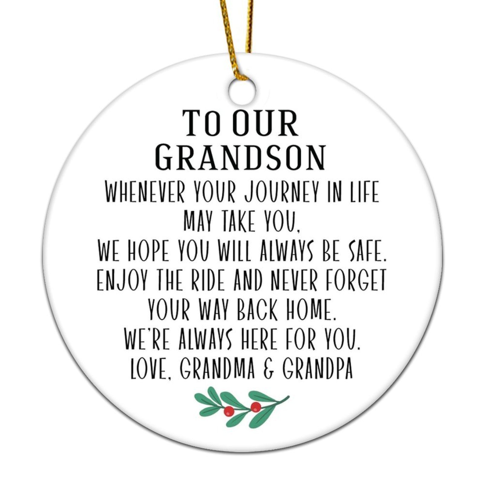 

1pc Inspirational Christmas Ornament - Double- , Hanging Decoration, Unique For , No Needed, Featherless, For Him Or Her