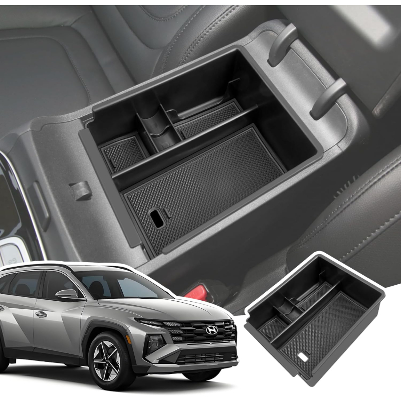 TEMU Plateau organisateur de console pour HYUNDAI Tucson SE SEL XRT 2022-2026, ajouts de boîte de rangement pour accoudoir, uniquement pour