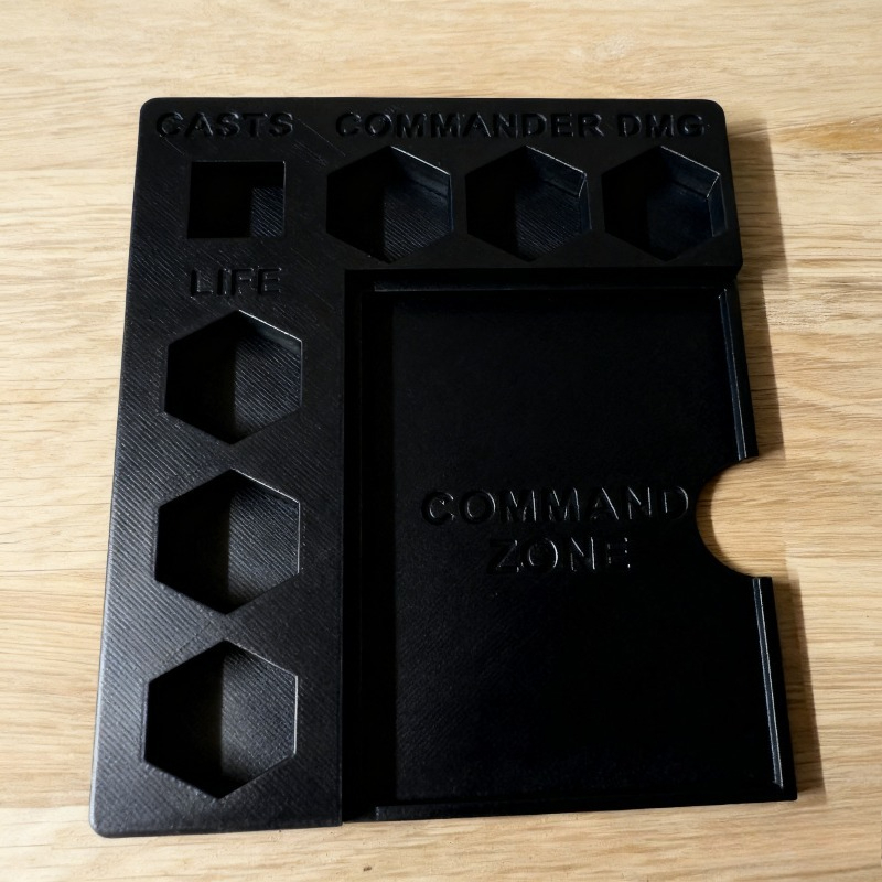 TEMU Station de Commandement Facile pour Votre Jeu EDH, Suivi des Dégâts EDH Commander - Compatible avec Deux Décks, Peut Contenir 3pcs de Dés D20 de