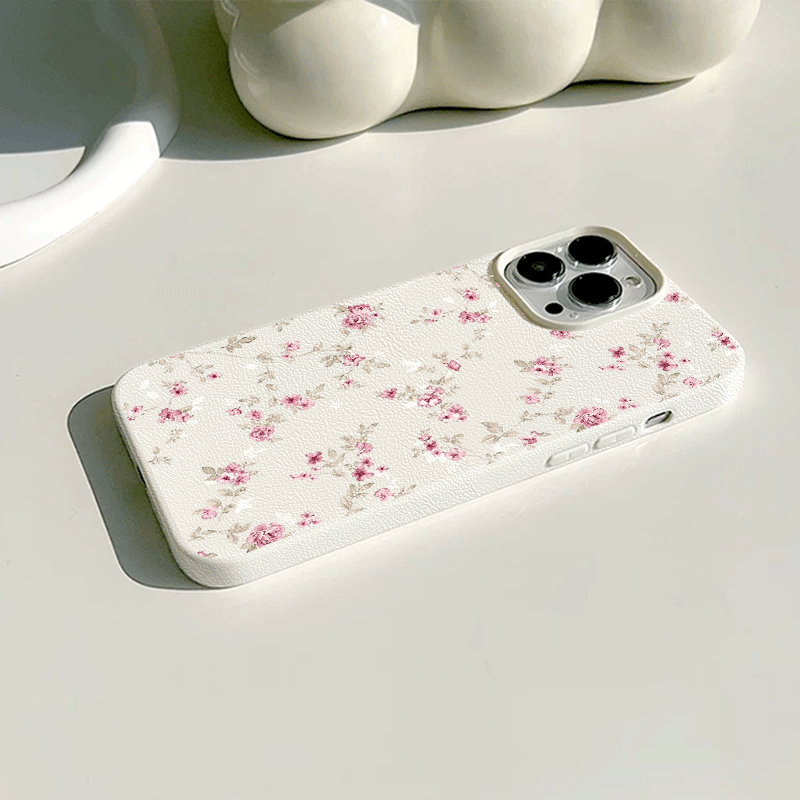Spring Pink Pattern Faux Leather Case for iPhone 16/iPhone 16 Pro/iPhone 16 Plus/iPhone 16 Pro Max/iPhone 15/15 Plus/15 Pro/15 Pro Max, iPhone 14/14 Plus/14 Pro/14 Pro Max, iPhone 13/13 Pro/13 Pro Max, iPhone 12/12 Pro/12 Pro Max, iPhone 11/11/11 Pro Max, Dirt-Resistant, Shockproof, High Aesthetics - Image 4