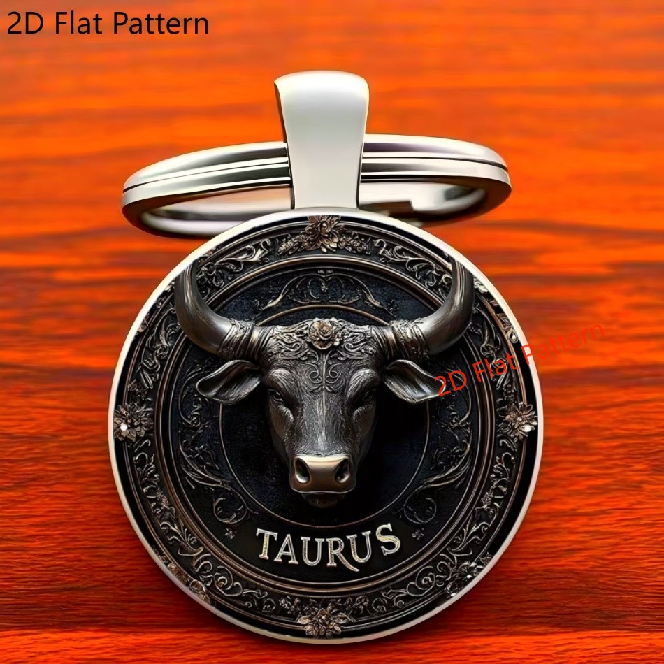 And Gorgeous Pattern, Texture Keychain 2d Pattern Alloy Keychain, Auto Parts Keychain, Halloween And Christmas A Cost-effective Gift For Birthdays Party, Anniversary Brother Sisters Holiday Gift
