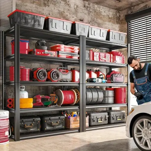 heavy duty adjustable 5 tier metal garage shelving unit 2000lb capacity freestanding storage rack x 36 w x 16 for basement pantry organization space industrial look construction standing shelf