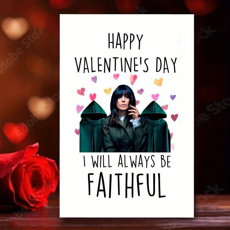 TEMU 1pc Funny Traitors Valentine's Day Greeting Card, Winter Gift, Unique Paper Card For Husband Wife Boyfriend Girlfriend, Ideal For Anniversary