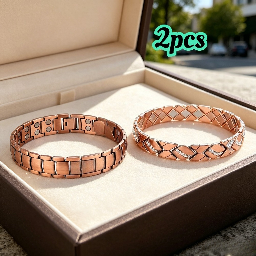 2-pack, Strong Of - Adjustable Solid Copper Bracelet, Exquisite Celtic , Unisex Jewelry Gifts, Polished