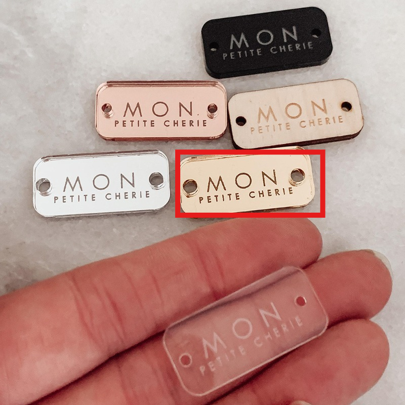 TEMU Custom 10pcs/30pcs Acrylic Button Labels, Exquisitely Carved Mirror Acrylic Tags, Personalized Handmade Gift Labels And Transparent Acrylic