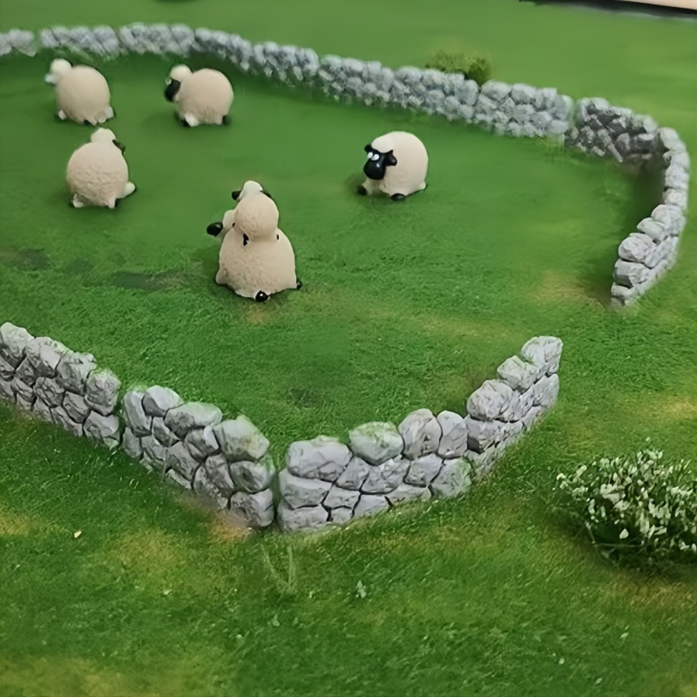 Mini Stone Wall Model Scenery Building Blocks