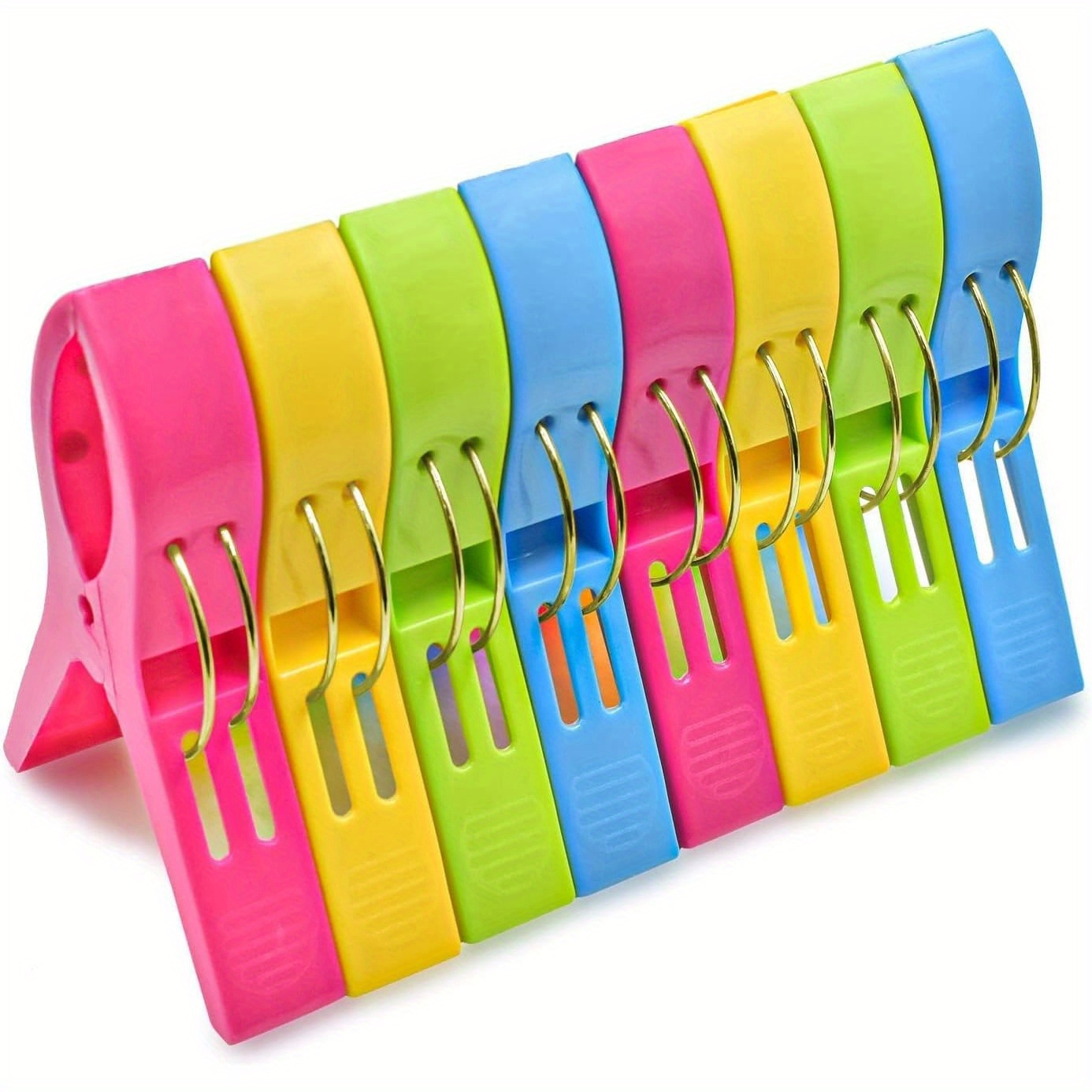 50 Pinces à Linge Métal - Couleurs Vives - Pour Serviettes, Plage, Maison - Anti-Rouille