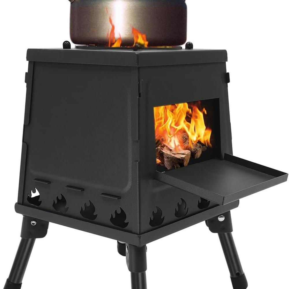 TEMU Ein Tent Stove, Rocket Stove Outdoor, Portable Wood Stove For Camping, Outdoor, Tent Heating, Camping, Tent Stove, For Cooking And Heating With