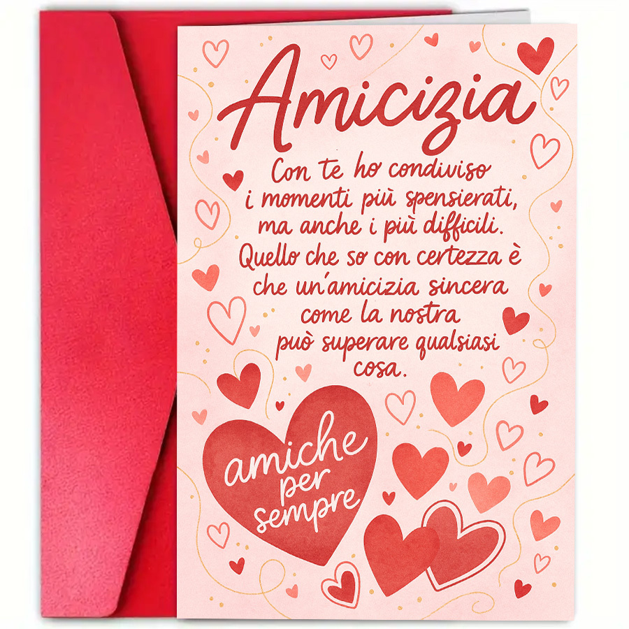 TEMU 1 biglietto d' dell'amicizia con , per le migliori e le persone care per legami per compleanni, anniversari o semplicemente perch矇