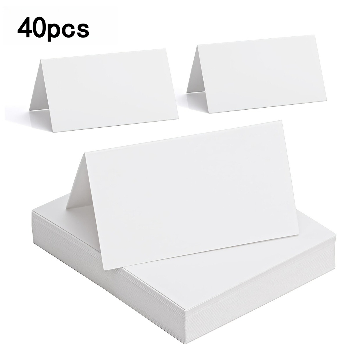E-shop 40 Stk. Hochzeits-Tischkarten, leere Platzkarten, leere Sitzkarten, Tischkarten, Tischdeko, geeignet zur Dekoration von Tischen bei Hochzeiten,