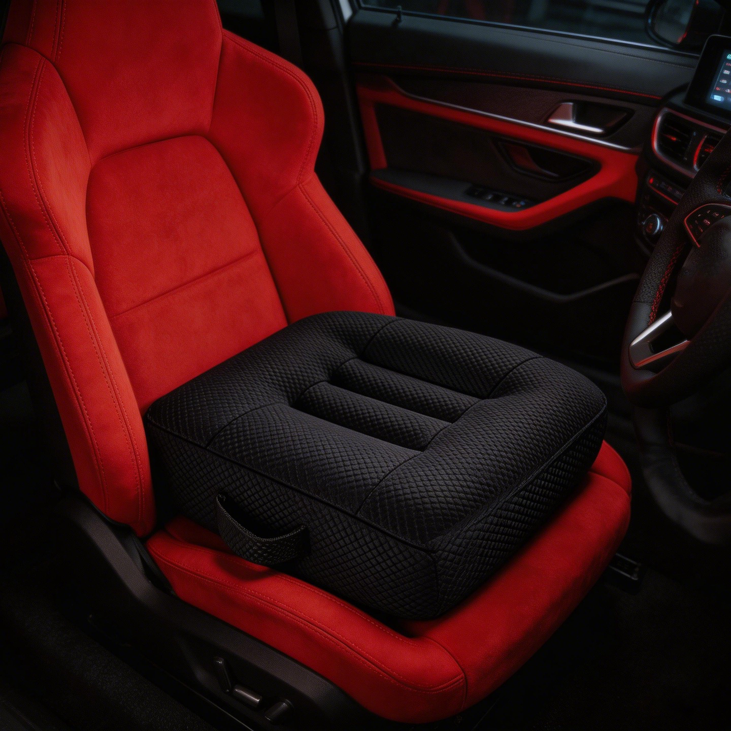 TEMU Adult Height-increasing Cushion, 16 X 16 Inches, 4 Inches Thick, Suitable For Short Drivers, Pad For Office Chair, Car Safety Seat Cushion For