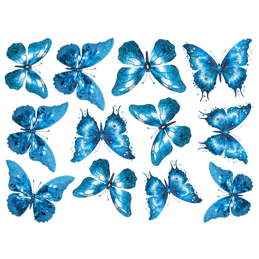 12pcs Luminous Wall Stickers, Glow In The Dark Wall Decals Sky Blue Wall Flying Decoration Peel And Stick Removable Luminous Wall Stickers Living Room Bedroom Bathroom Decoration, Bedroom Decoration