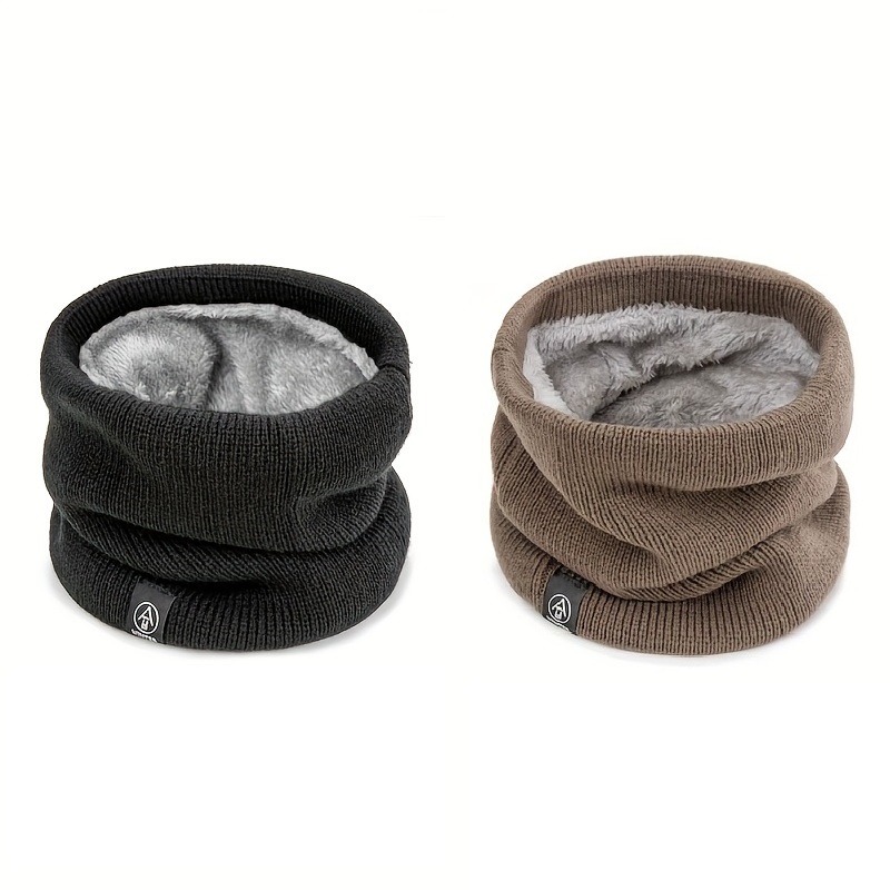 TEMU 2pcs Men Women Thick Neck Gaiters | Warm Multi-functional Autumn Winter Scarves, Suitable For Cycling, Skiing, Hiking, And Outdoor Sports, Cold