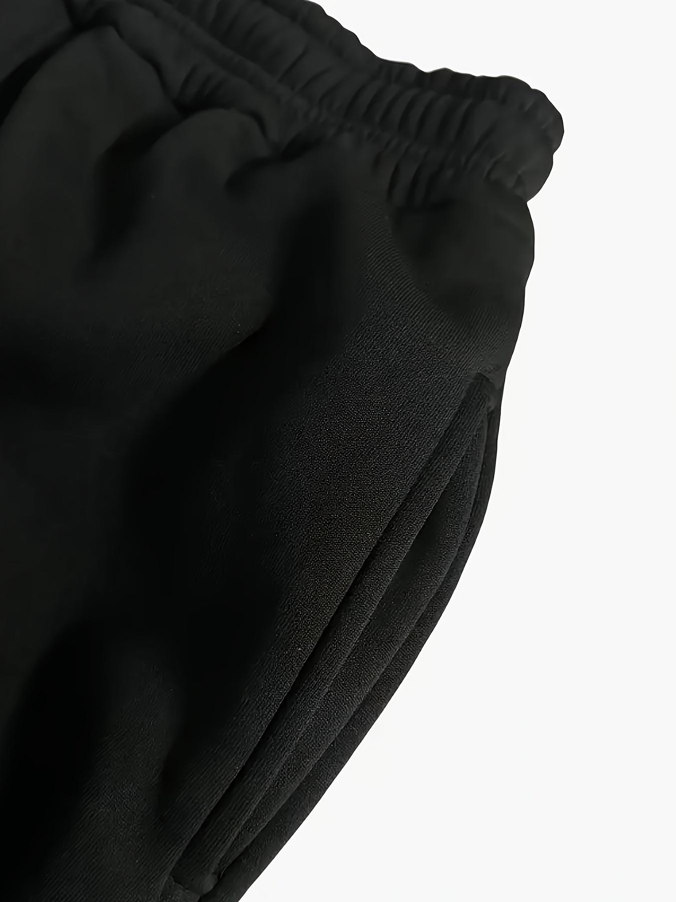 2pcs Men'S Fleece-Lined Thickened Hoodie and Sweatpants Set | Casual Sportswear with Alpha Pattern, Knitted Polyester Fabric, Hooded, Pocket Details, Suitable for Fall/Winter and Weekend Casual