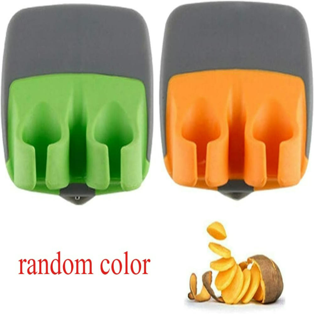 Image of 1pc Hand Vegetable Peeler Palm Peeler Rubber Finger Grips Comfortable To Peel Pumpkin, Carrot, Cucumber, Potato And More Random Colors