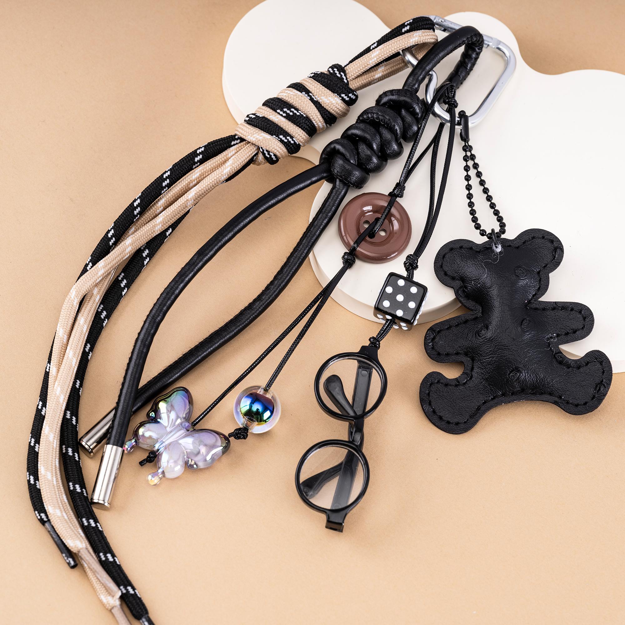 TEMU Llavero de Bolso 2D , 2D Deluxe , Llavero de Cuentas Tejido a de Lujo, Regalo Premium para de la , Colgante DIY, Accesorio de Bolso Vintage a