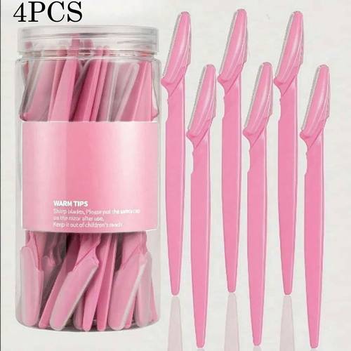 12pcs 4pcs stainless steel eyebrow razor set with protective cover suitable for men and women precision eyebrow shaper