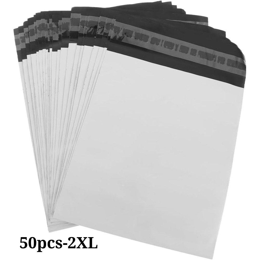 TEMU Arxr 50pcs 45x60cm White Poly Mailers, Tear-resistant Shipping Envelopes, Multipurpose Packaging Bags For Clothing, & Small Business Shipments