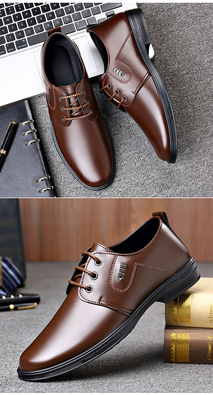 Chaussures polyvalentes pour affaires, déplacements, entretiens, mariage, chaussures de travail antidérapantes et résistantes à l'usure, chaussures de conduite à lacets, chaussures habillées pour hommes de style luxe léger