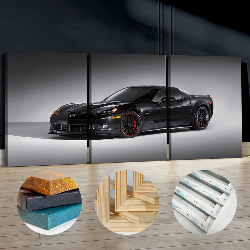 TEMU 3pcs/set Of Wooden Frame Canvas Posters, Sports Cars, , Modern Vehicles Wall Art Paintings Are Suitable For Living Rooms, Bedrooms, Bathrooms,