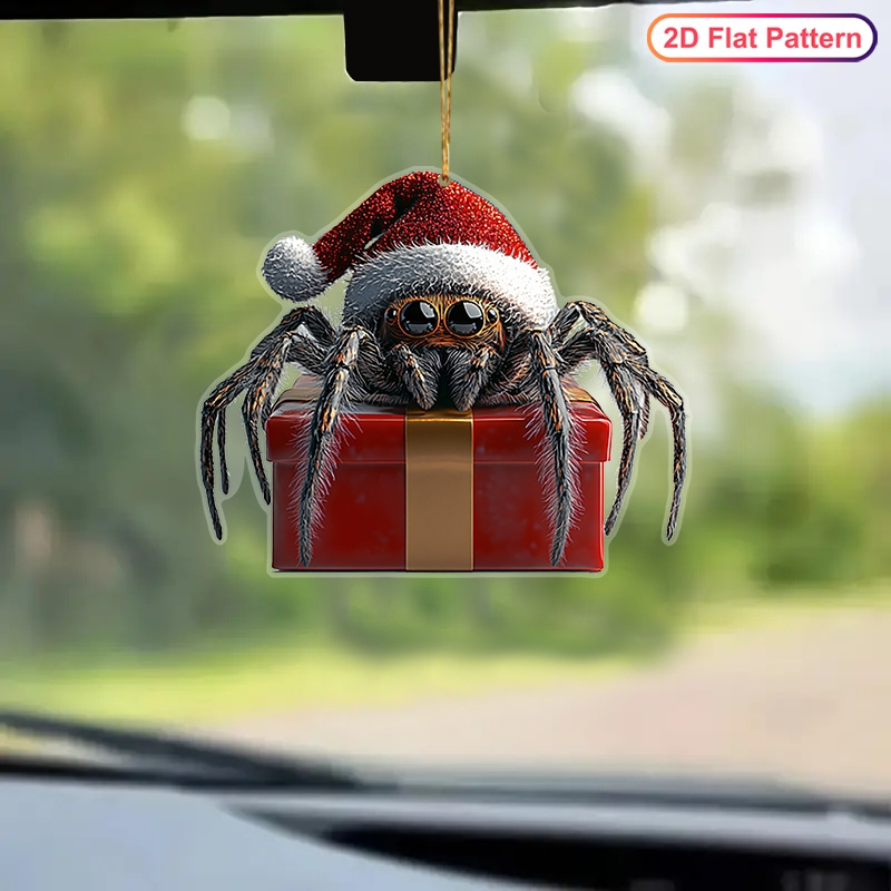 

Spider Acrylic Car Hanging Ornament - Unique Christmas And Holiday Decoration For Home Or Vehicle, Creative Gift Idea