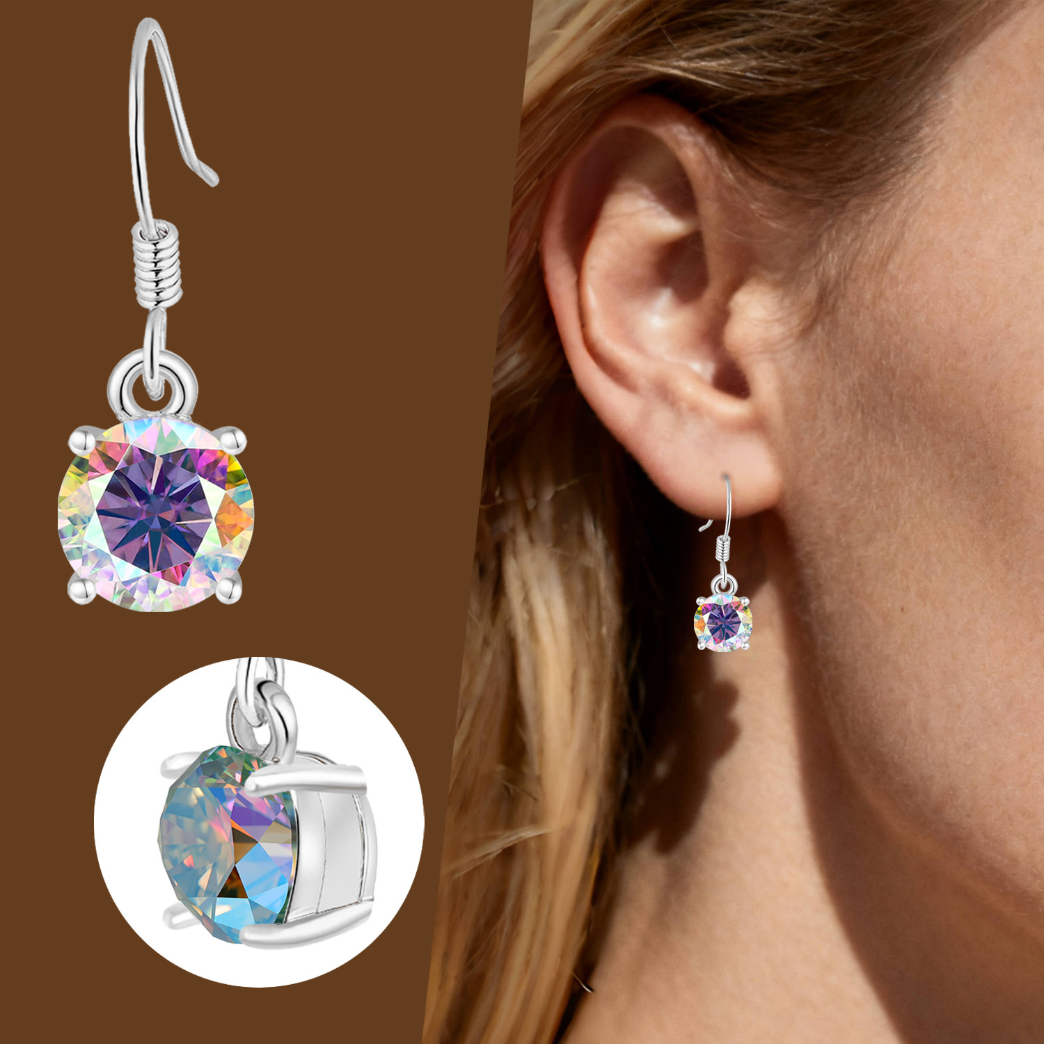 Women's Minimalist Moissanite Earrings