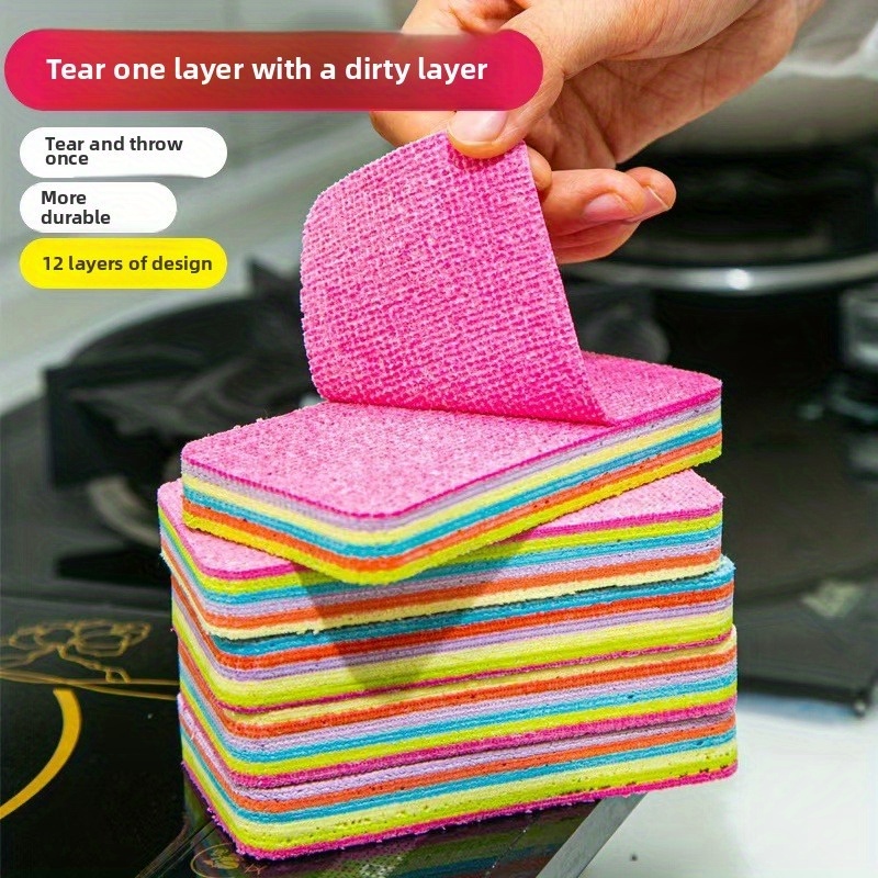 Image of -border Wholesale New Pva Rainbow Cleaning Cloth, Store Sponge Scrubber, Kitchen Cleaning Rag, Cleaning Supplies, Dish Cloth