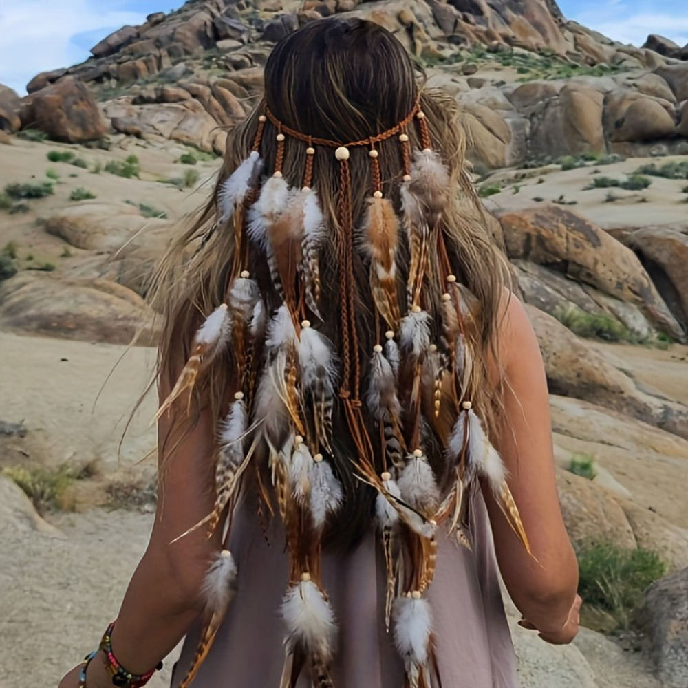 Men's 60s 70s Retro Hippie Fringe Vest Costume - Brown Polyester, Peace Theme, One Size Regular