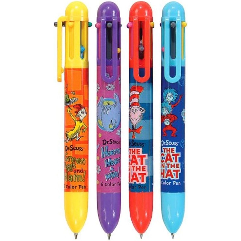     retractable ballpoint pen 6color multicolor ink cartoon characte for school   pack of 12 Product details 0