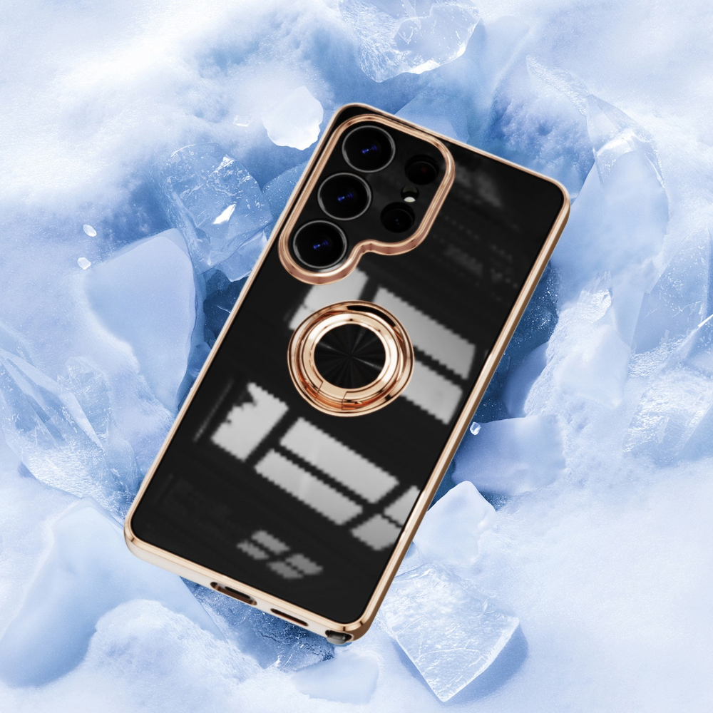 TEMU Phone Case - -color 6d Electroplated Rotating Ring High-end Case Suitable For , Full Protection Cover, Creative Minimalist Niche Design,