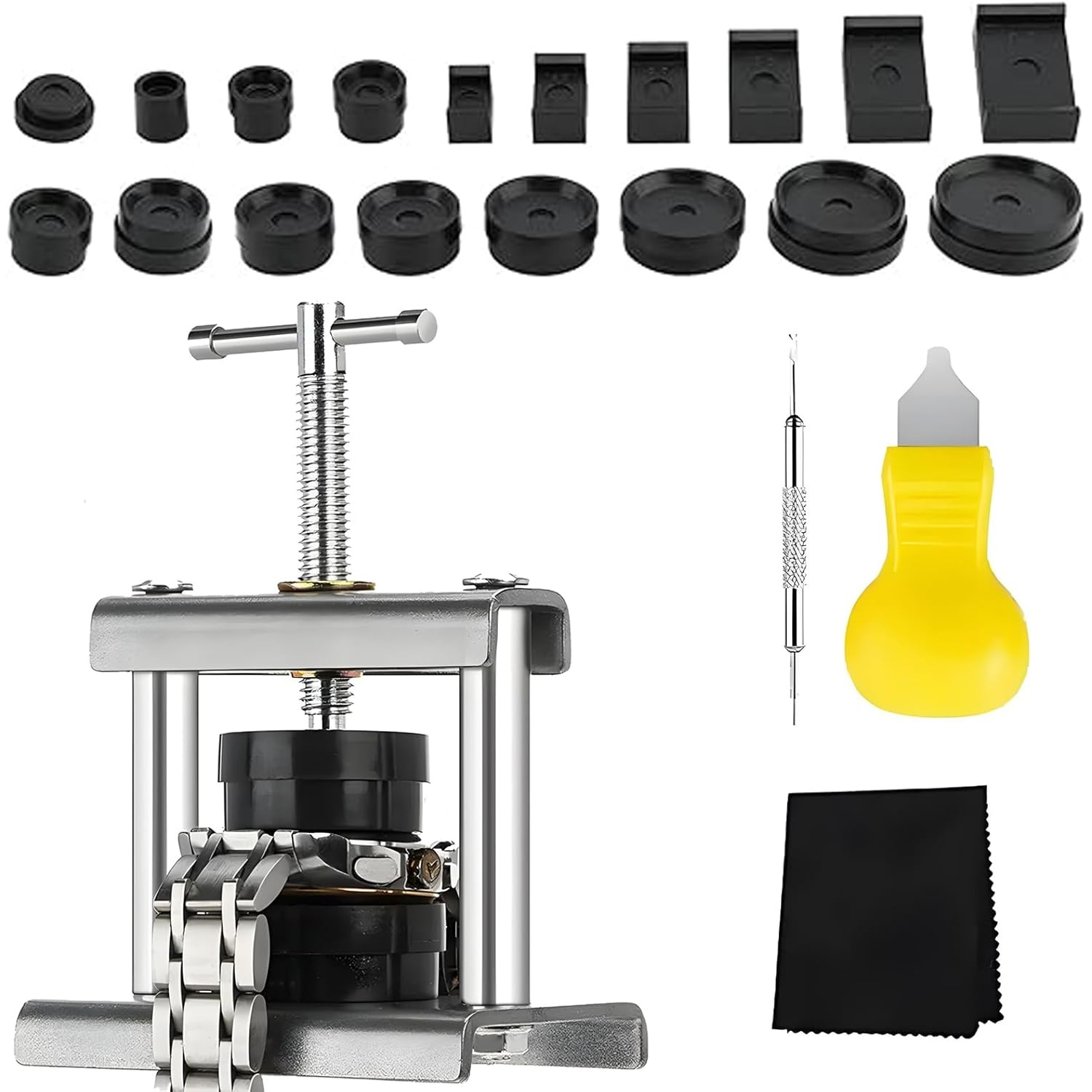 TEMU 18-mode Watch Press Set, Professional Watch Back Closing Repair Kit With 18 Dies, Watch Pressing And Removal, Watch, Suitable Round/square