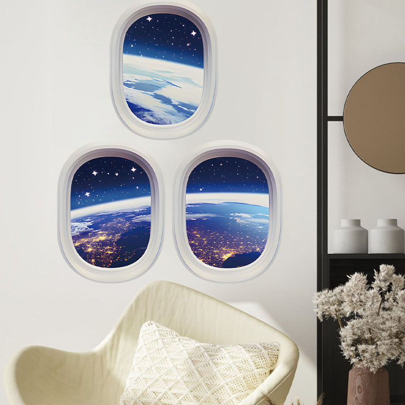 Window Wall Sticker, Decorative Living Room, Dining Room, Bathroom, Bedroom, Removable Pvc Wall Sticker