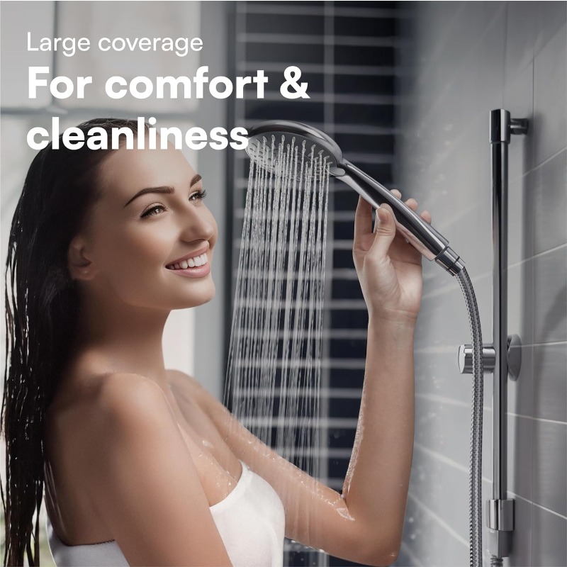 Adjustable Handheld Shower Head with 5 Spray Modes