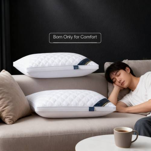2pcs hotel quality bed pillows friendly support pillows with high for side back stomach sleepers bedding pillows cozy christmas holiday gift