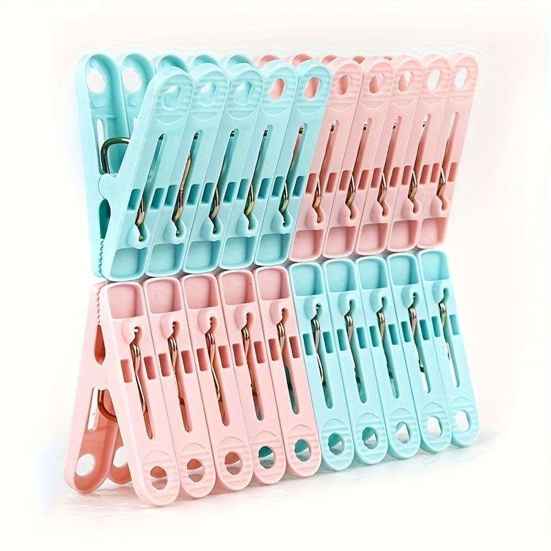 1 set of mini plastic clothespins clothespins with own mini storage basket for drying socks underwear and household items clothes pins details 1