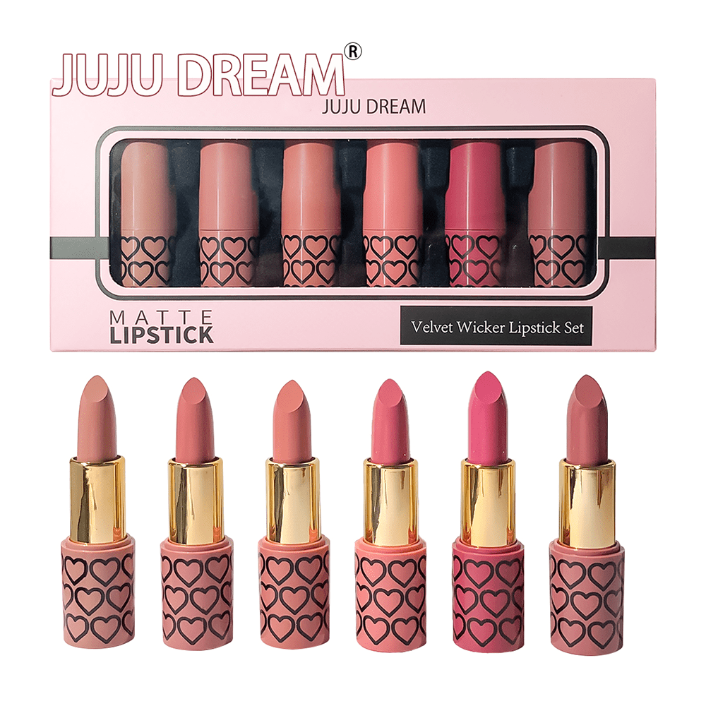 6-Color Matte Lipstick - A Set for Christmas And Halloween, Long-Lasting, Smudge-Resistant, Luxurious Velvet End, Unisex Gift - JUJU Dream