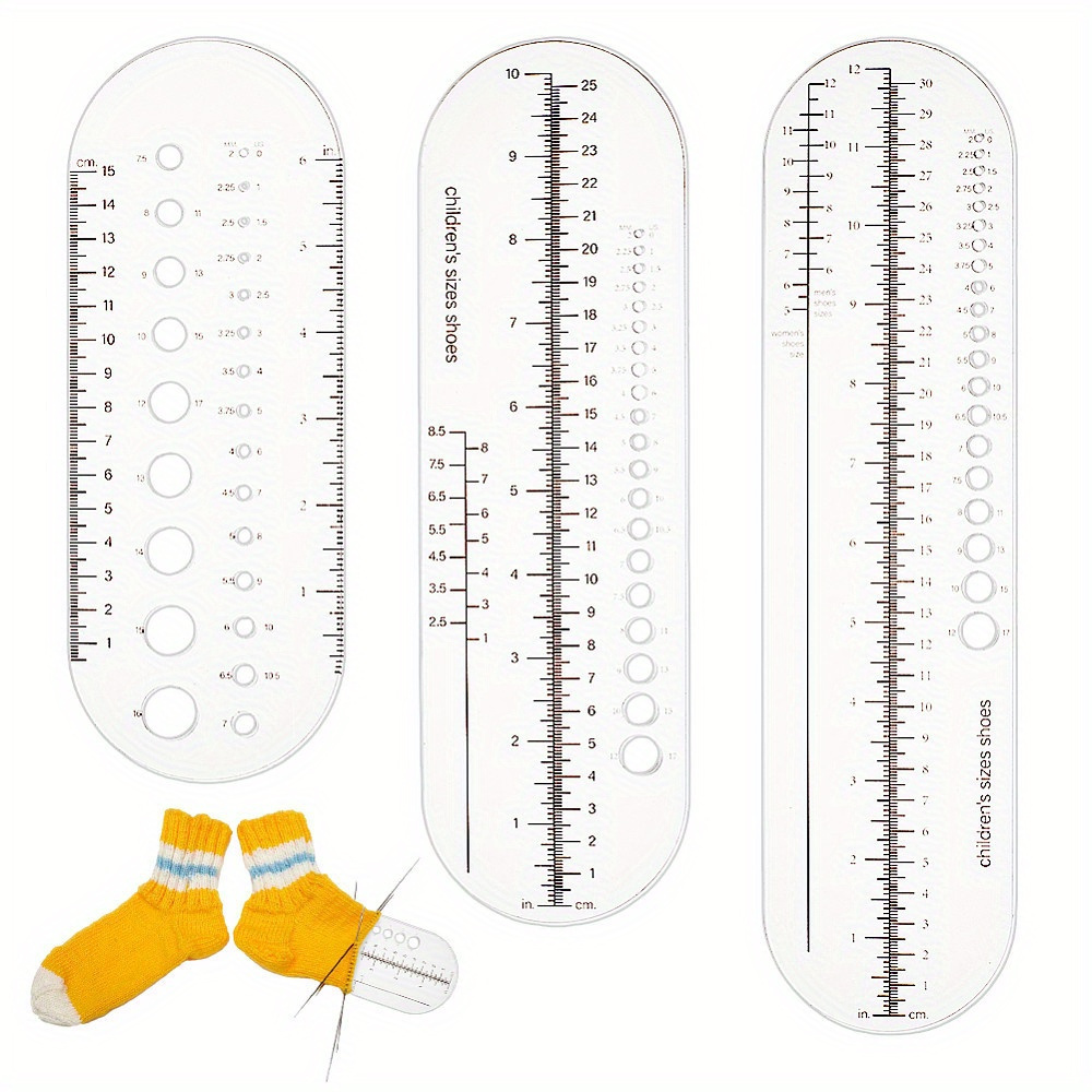 TEMU 1 Set Of Transparent Acrylic Templates- Durable Plastic, 22-32x8x0.45cm, Suitable For Knitting, Crochet, Jewelry Making, And Metal Stamping,