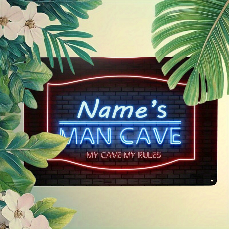 TEMU 1pc Of Metal Sign Personalized Or Text, Featuring A Retro Man . Custom Ramen Aluminum Street Gift Plaque, Decorative Sign Measuring 8x12 Inches
