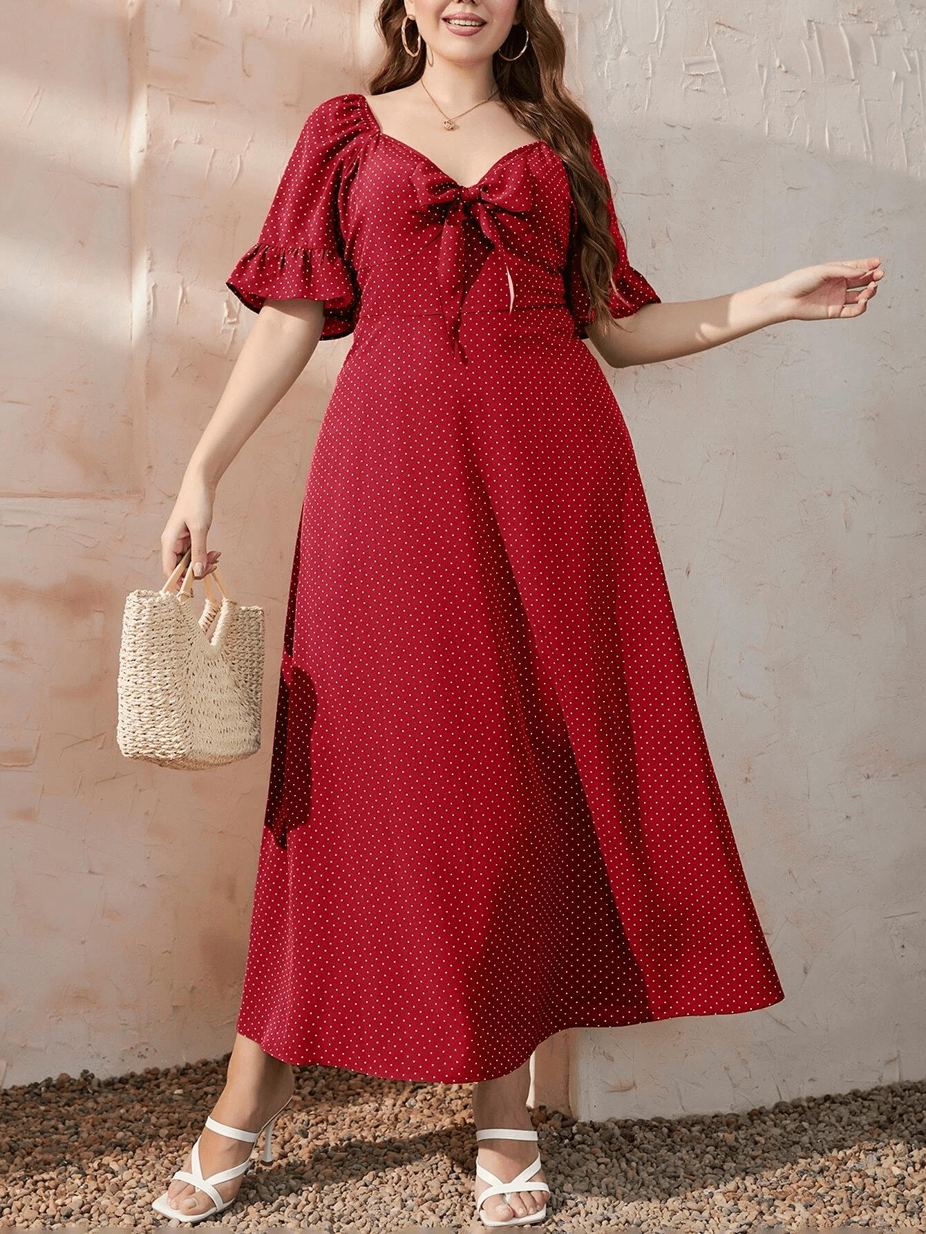formal pink mini dress Provence Bloom Tiered Sequin collection_Christmas in July wearing size S Hand Lace Dress Wedding Guest COLORS:BLUSH