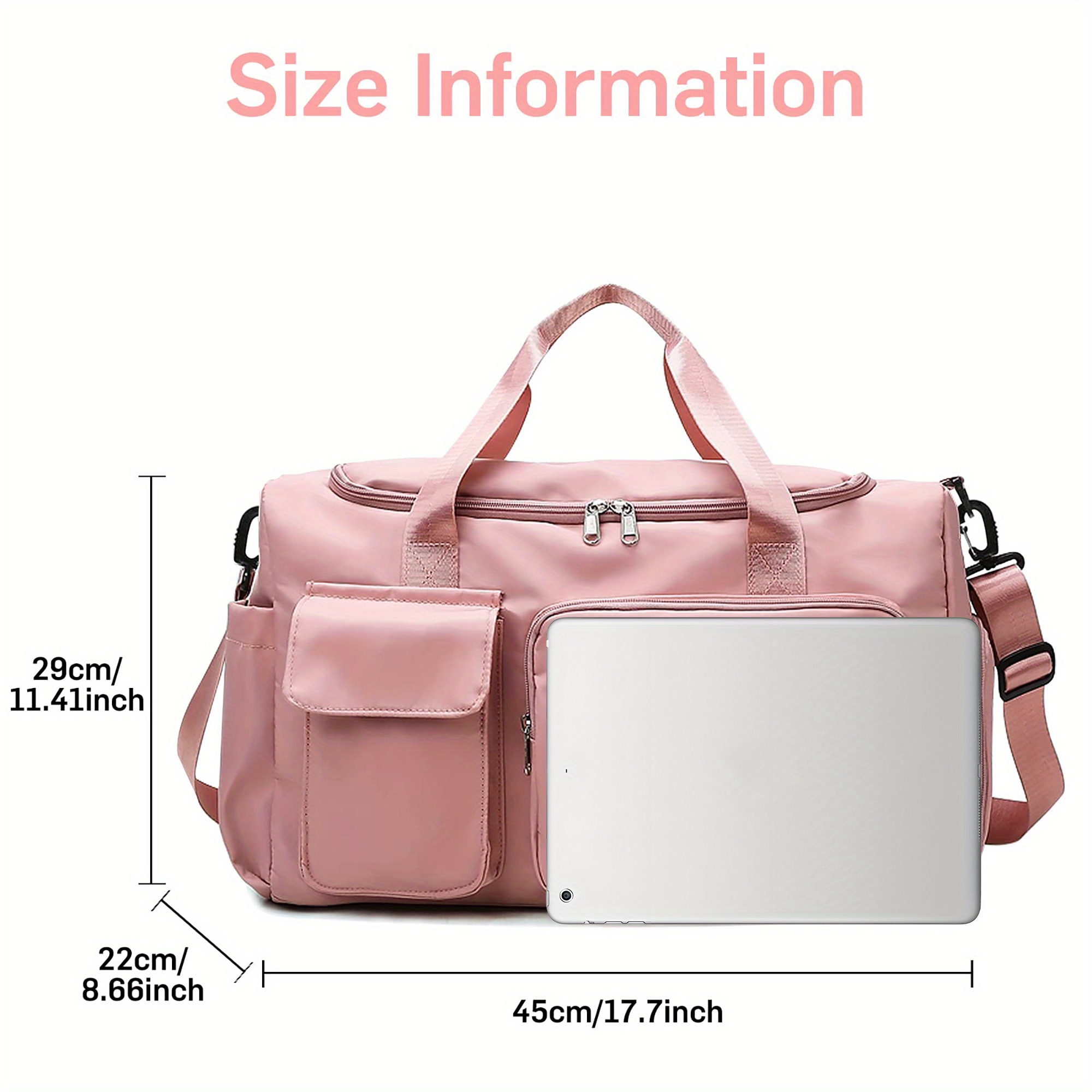 Travel Bag Designed for Fitness Dumbbells, Versatile Duffel Bag And Backpack, Spacious Nylon Travel Bag, Lightweight, Ideal for Gym, Sports, And Overnight Trips