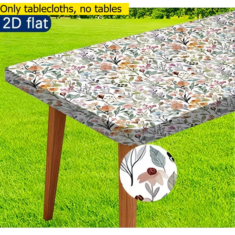 TEMU 1 , Mantel Lavable para Exterior, Cubre Mesa - Poliéster con Bordes Elásticos - Ideal para Camping, Picnics y Fiestas en el Jardín, Colores