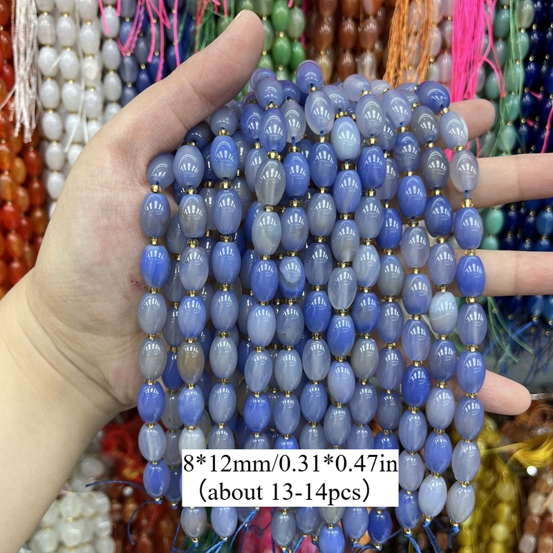 8X12Mm Vibrant Natural Stone Rice Beads Collection