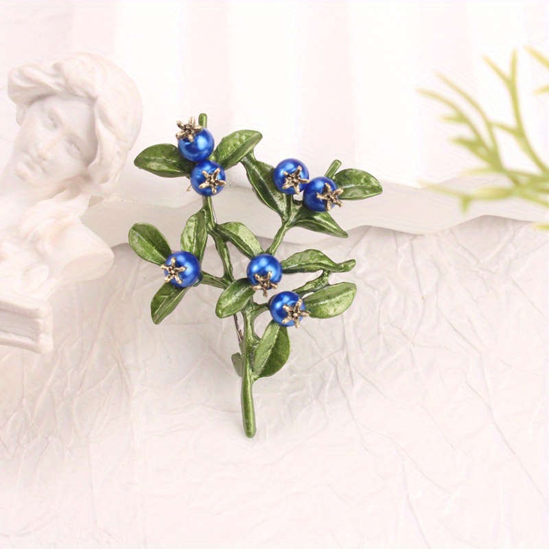 E-shop Elegante Emaille-Heidelbeer-Brosche, Retro Einzigartige Pflanzenbrosche, Modischer Luxus-Schmuck für Damen, Unisex-Kleidungsaccessoires