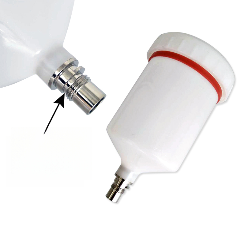 TEMU 600ml White Plastic Hvlp Paint Sprayer Cup | Sata Sprayer Cup Connector, Uncharged