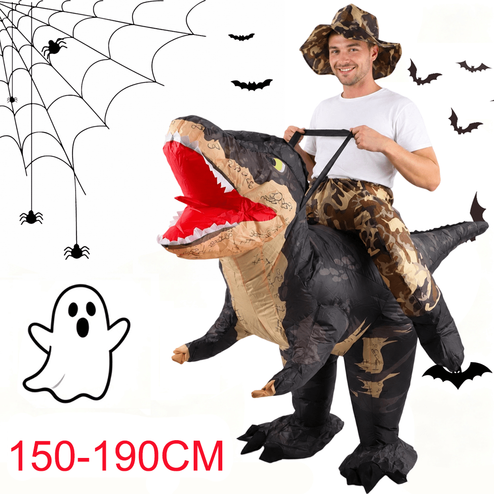 Image of T Rex Ride On Dinosaur Costume For Adults, Funny Suit For Halloween Carnival Cosplay Themed Party, Fits Adult Height
