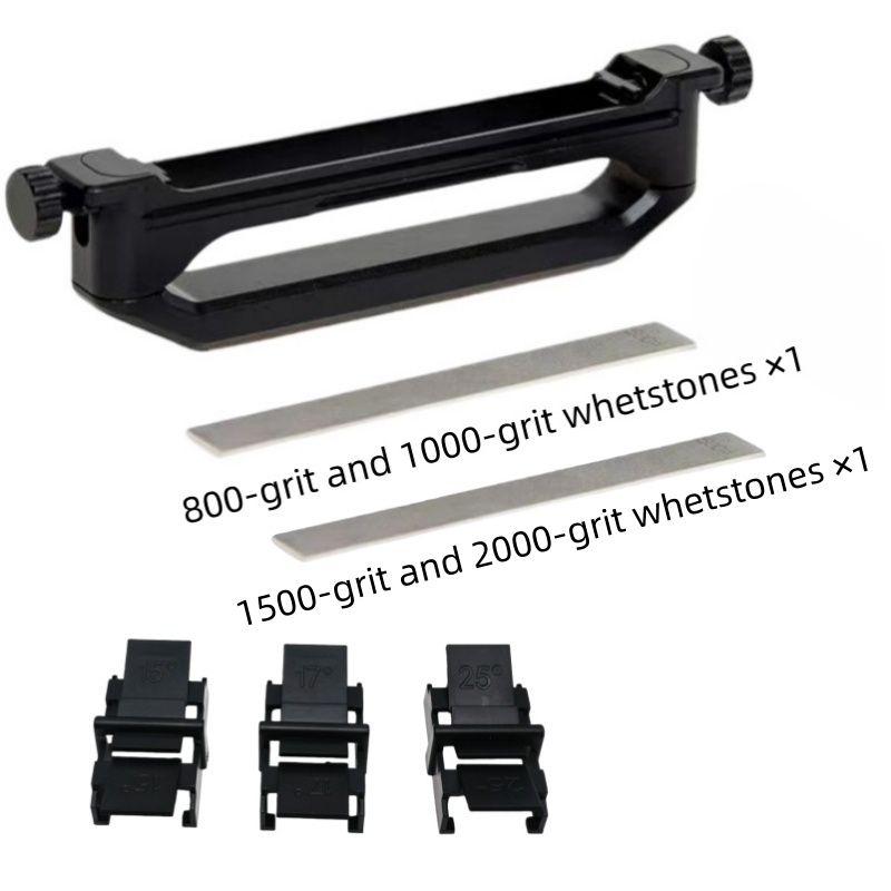 portable knife sharpener kit handheld angle guided sharpener with   angle tilt guide double sided whetstone design for easy and quick whetstone replacement