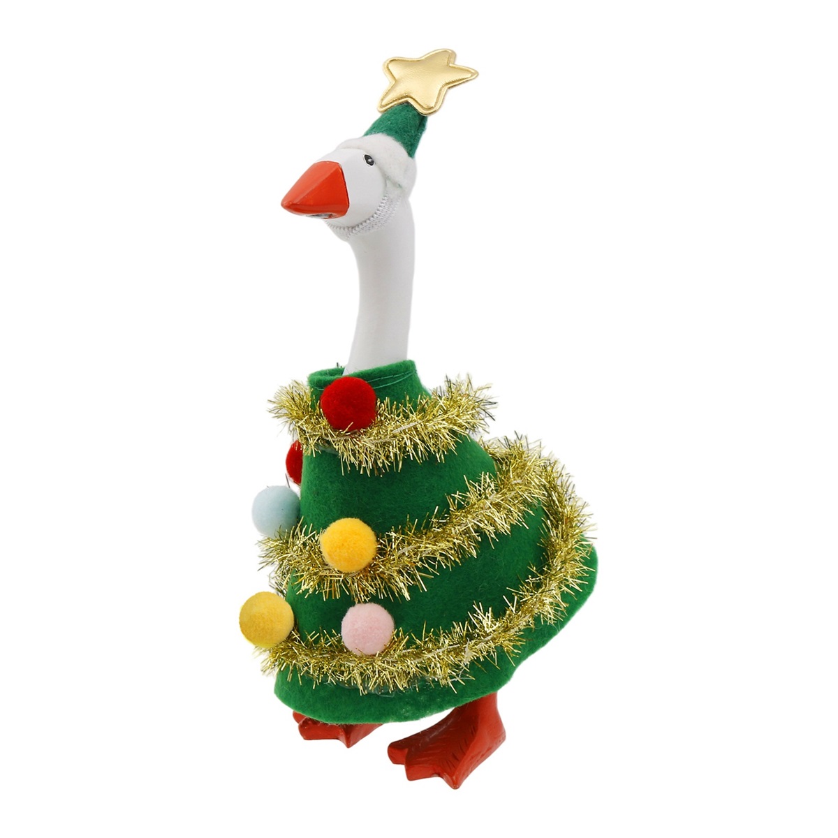 winter mini desk goose outfit 7 inch magnetic goose christmas tree costume with hat for duck desk key holder decor