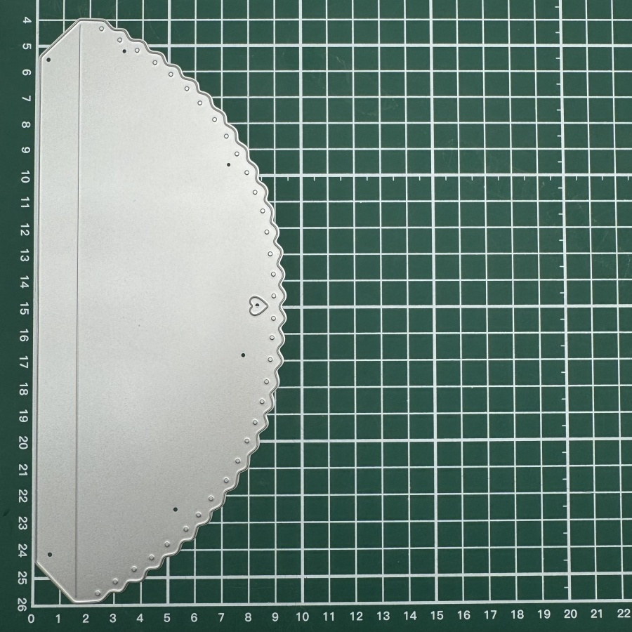Newly Heart-shaped Scalloped Envelope Cover Metal Cutting Dies For Scrapbooking, Card Creation, Stencils, And Embossing Craft Decoration