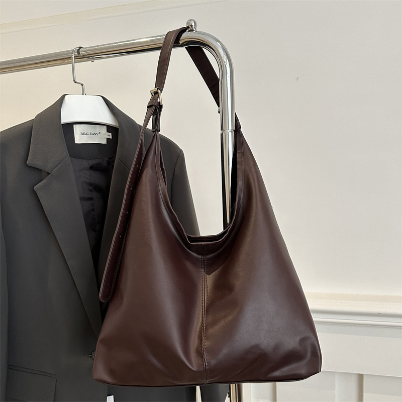 TEMU Vintage Tote Bag With Adjustable Wide Shoulder Straps. Features Soft, Casual With A Relaxed Feel. Spacious Interior Can Hold Books, Umbrellas,