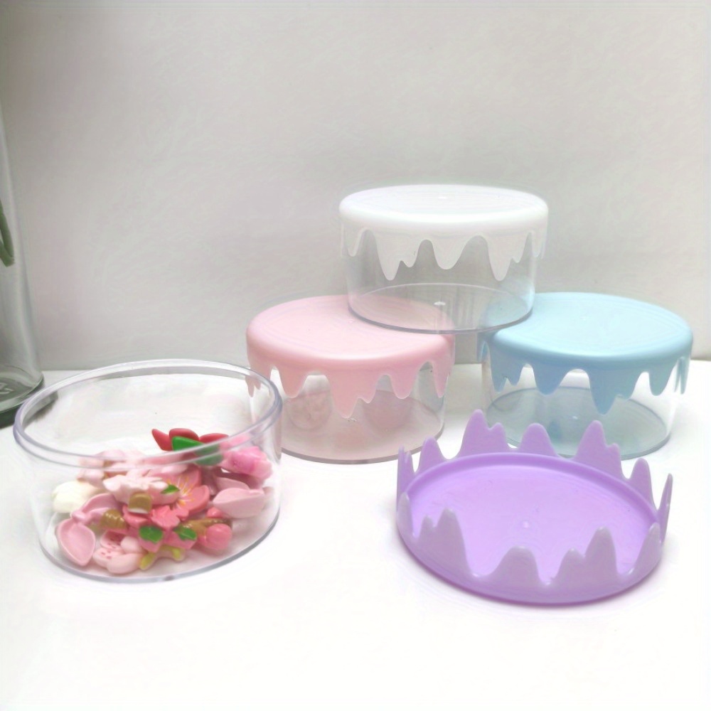 16pcs set of simulated   circular storage boxes pastel multi functional jewelry hair ties rubber band organizer durable plastic   accessories and home decoration items jewelry storage box 6colors Product details 3